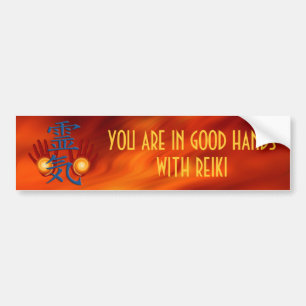 Reiki Hands & your text Bumper Sticker