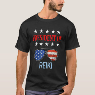 Reiki Healing Accessories Usa Flag Therapist Sayi T-Shirt