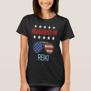 Reiki Healing Accessories USA Flag Therapist Sayi T-Shirt