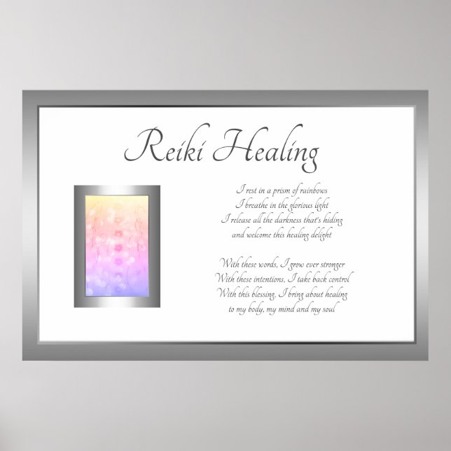 Reiki Healing Poem Art design Poster (Front)