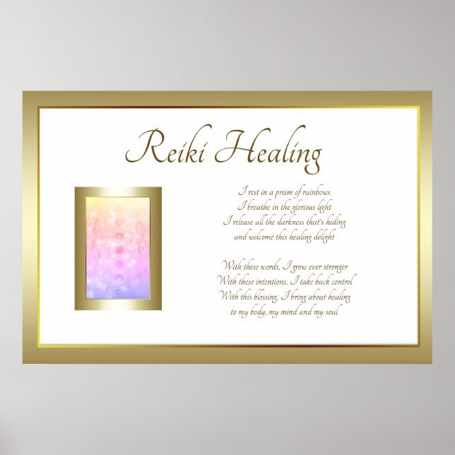 Reiki Healing Poem Art design Poster (Front)
