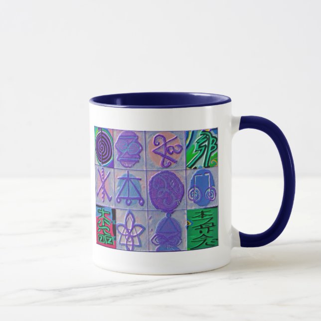 Reiki Healing Signs 12 Havenly blue Mug (Right)