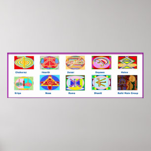REIKI Karuna Healing Master's Symbols Poster