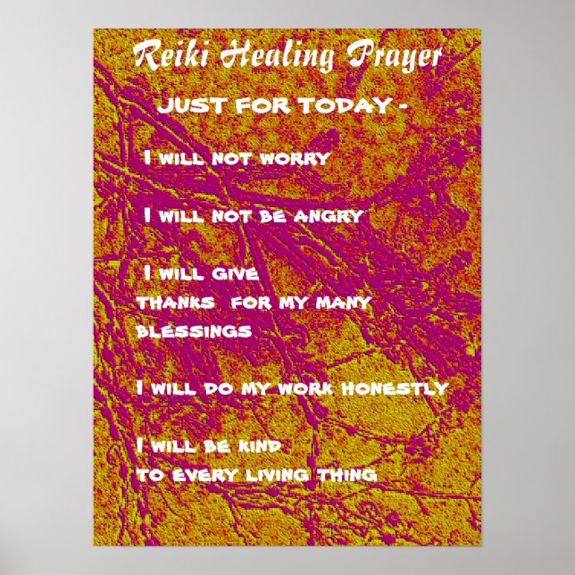 REIKI Karuna Healing Master's Symbols Poster (Front)