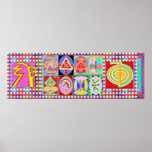 REIKI Karuna Healing Master's Symbols Poster