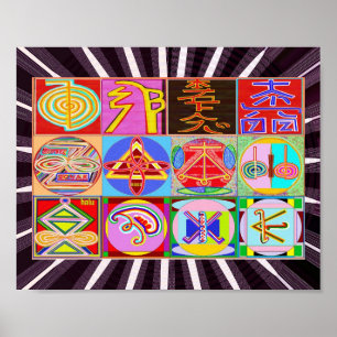 REIKI Karuna Healing Master's Symbols Poster