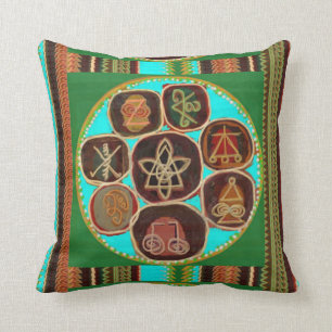 REIKI Karuna Healing Symbols Lotus Golden Chakra Cushion