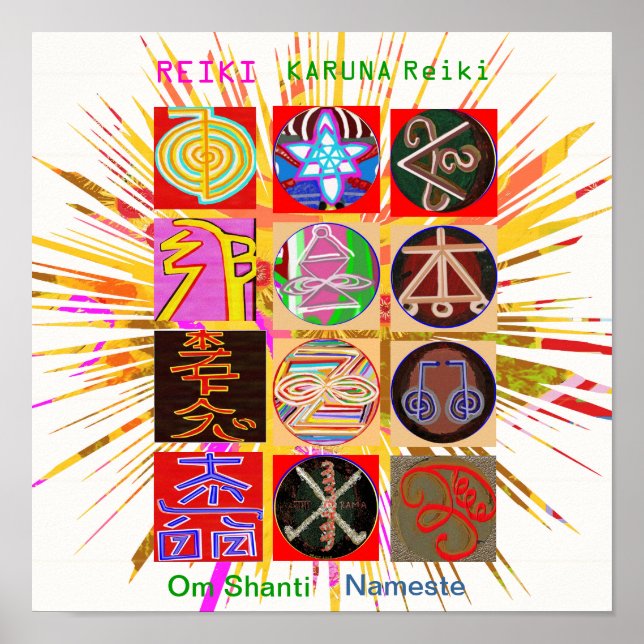REIKI KARUNA Healing Symbols Poster (Front)
