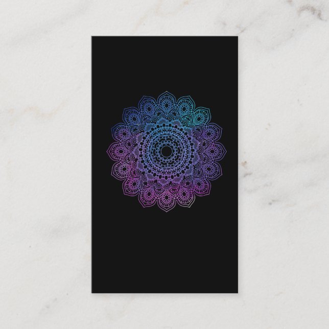 Reiki Mandala Spiritual Healing Chakra Meditation Business Card (Front)