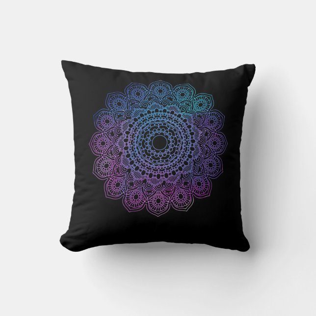 Reiki Mandala Spiritual Healing Chakra Meditation Cushion (Front)