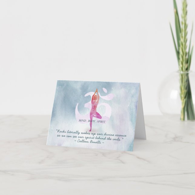 Reiki Master and Yoga Mediation Instructor Quotes Card (Front)