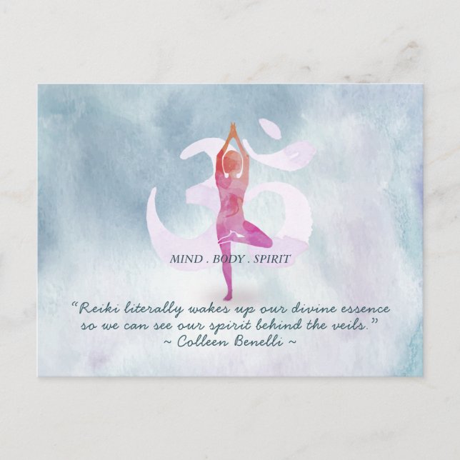 Reiki Master and Yoga Mediation Instructor Quotes Postcard (Front)