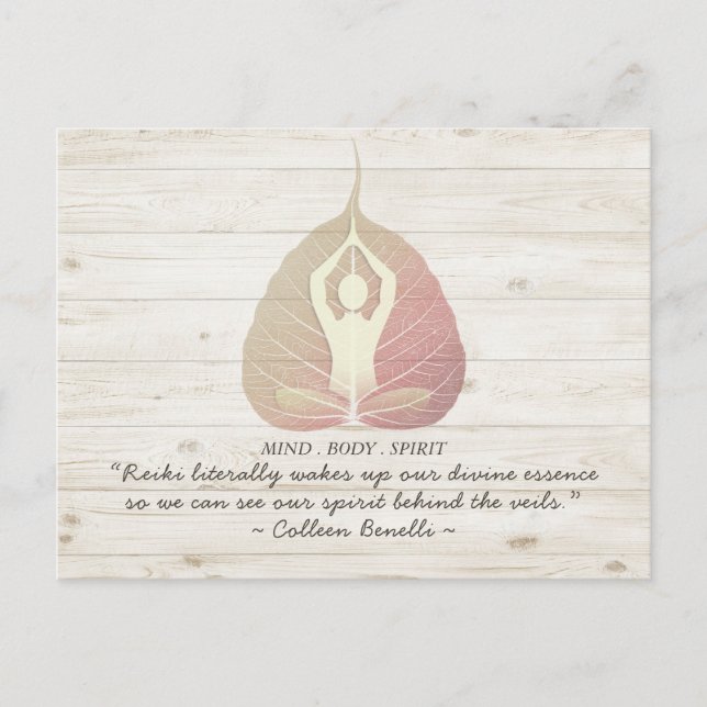 Reiki Master and Yoga Mediation Instructor Quotes Postcard (Front)