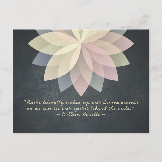 Reiki Master and Yoga Mediation Instructor Quotes Postcard (Front)