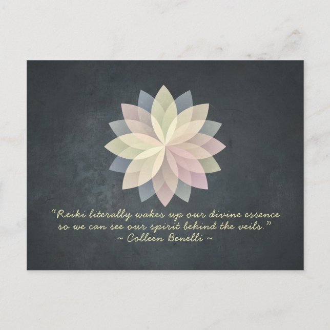 Reiki Master and Yoga Mediation Instructor Quotes Postcard (Front)