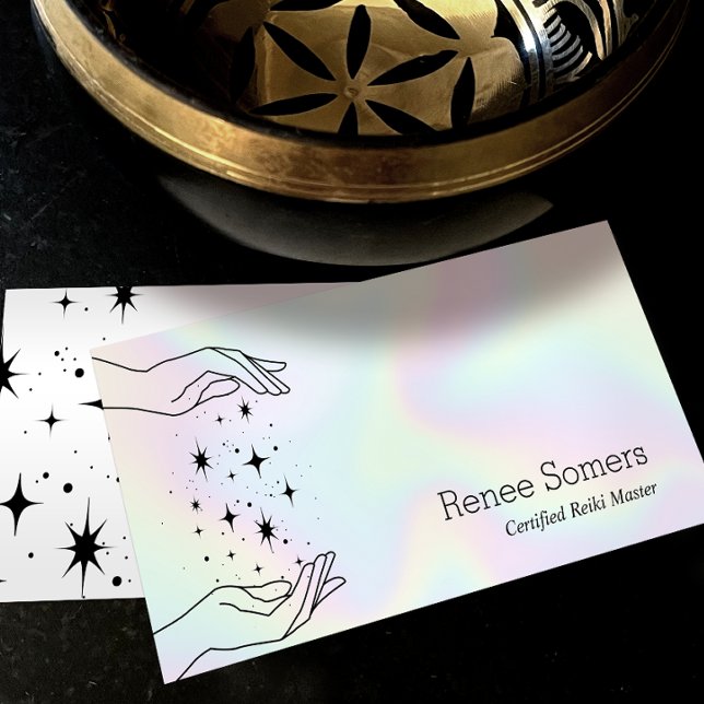 Reiki Master Chakra Energy Healer Business Card (Creator Uploaded)