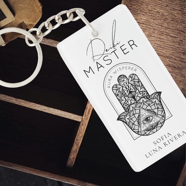 Reiki Master Hamsa Hand Evil Eye Yoga Therapist Key Ring (Reiki Master Hamsa Hand Evil Eye Yoga Therapist Keychain)