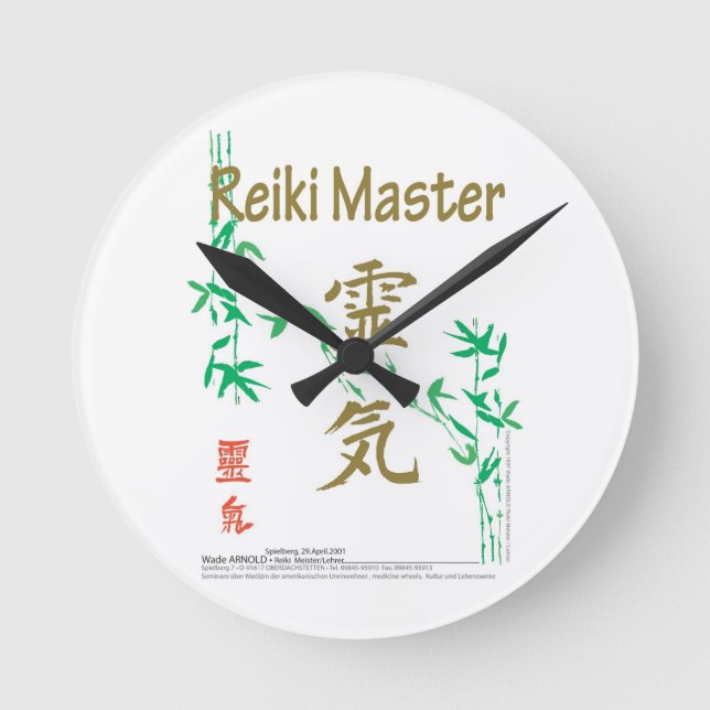 Reiki Master Round Clock (Front)