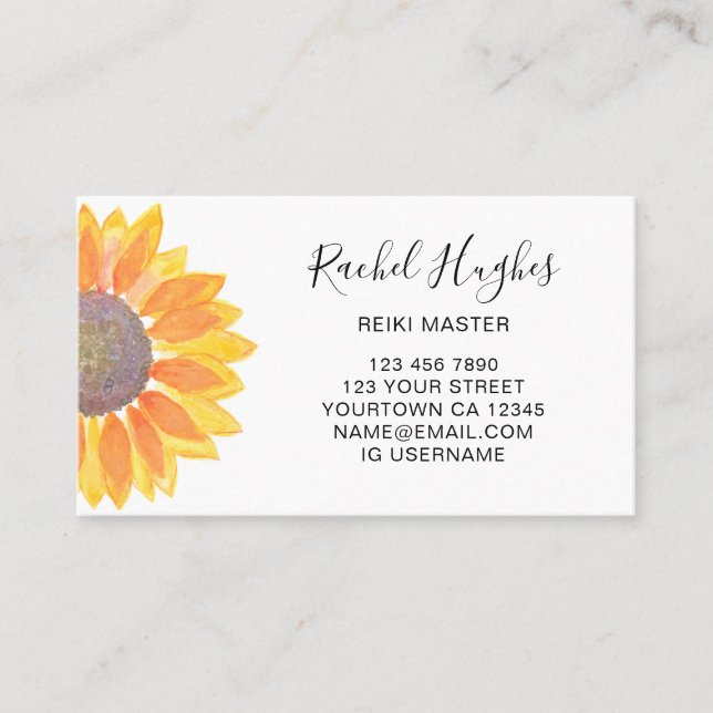 Reiki Master Stylish Business Card (Front)