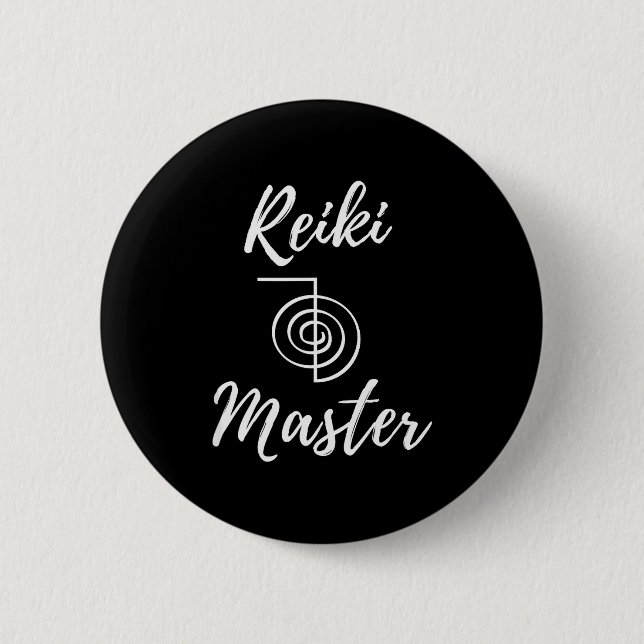 Reiki Master Wellness New Age Chakra Yoga  6 Cm Round Badge (Front)