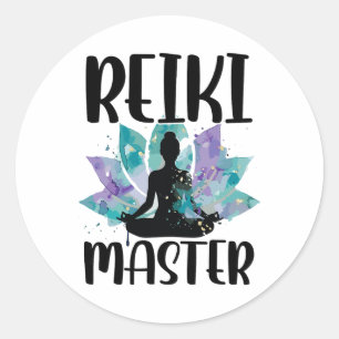 Reiki Master Yoga Chakra Pilates Spiritual Healing Classic Round Sticker