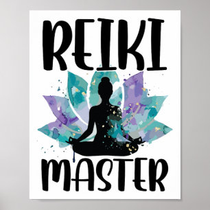 Reiki Master Yoga Chakra Pilates Spiritual Healing Poster