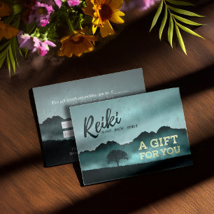 Reiki Master Yoga Instructor Gift Certificate Card