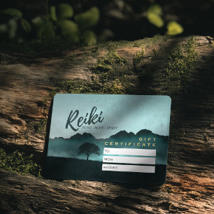 Reiki Master Yoga Instructor Gift Certificate Card