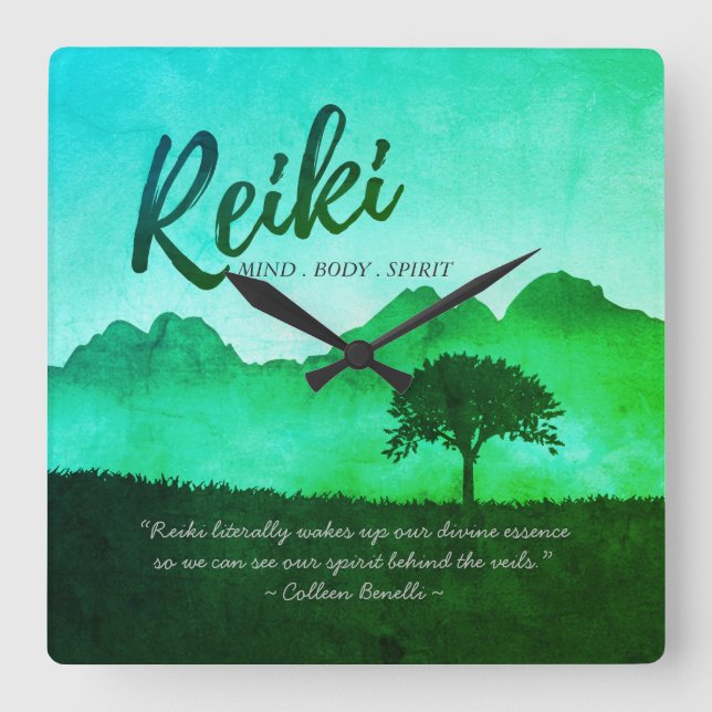 Reiki Master Yoga Mediation instructor Quotes Square Wall Clock (Front)