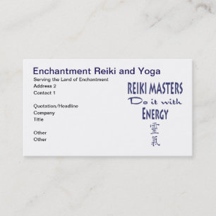 Reiki Masters Do It with Energy Appointment Card
