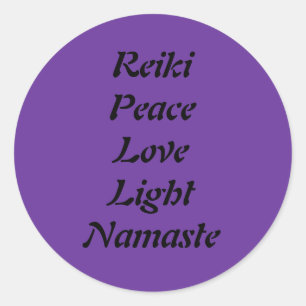 Reiki Peace Love Light Namaste Sticker