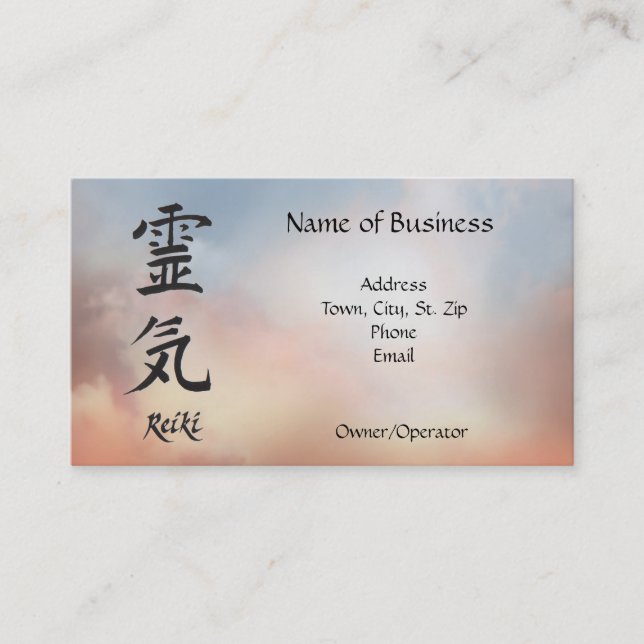 Reiki Personal or Business Card (Front)
