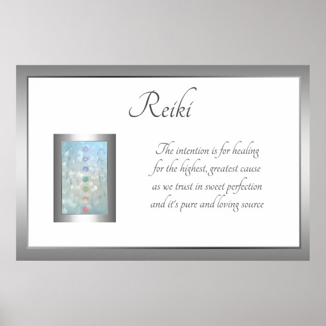Reiki Poem Art Design Poster (Front)