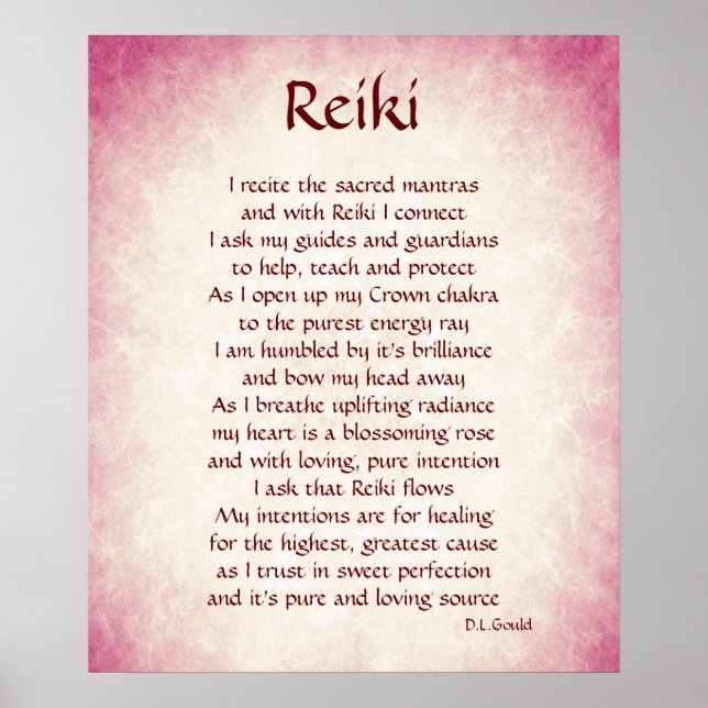 'Reiki' poem art poster (Front)