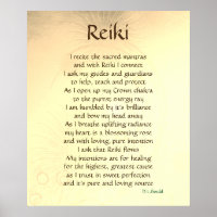 'Reiki' poem art poster
