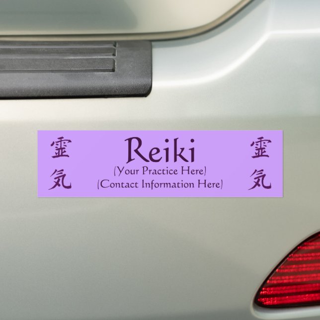 Reiki Practice Advertising  Bumper Sticker (On Car)