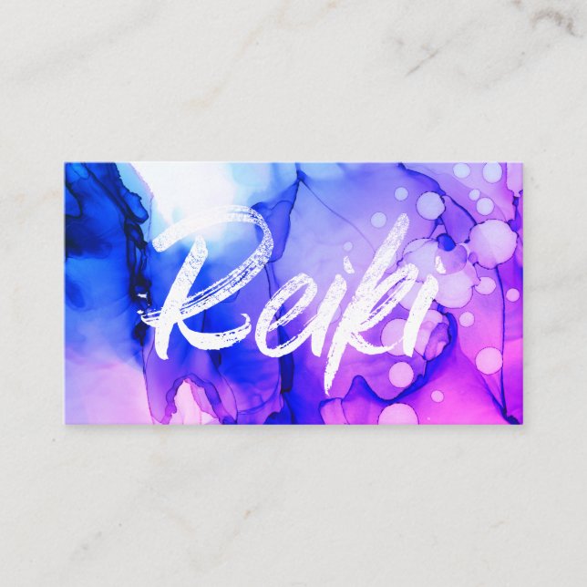 *~* Reiki Practitioner Healer Master Energy Bold Business Card (Front)