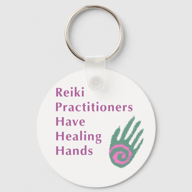 Reiki Practitioners Have Healing Hands Key Ring (Front)