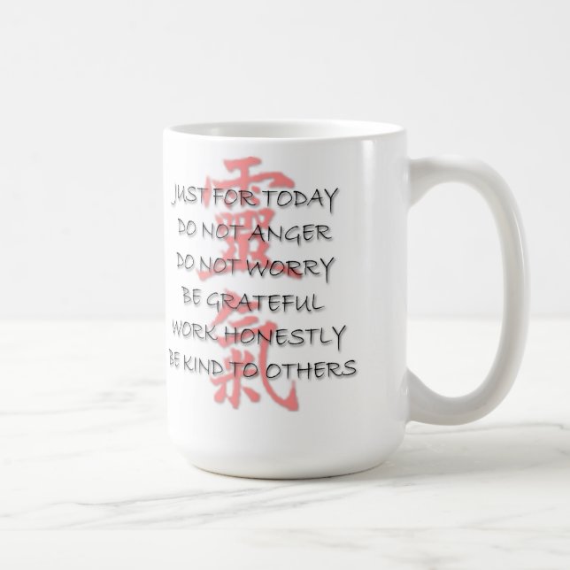 reiki precepts mug (Right)