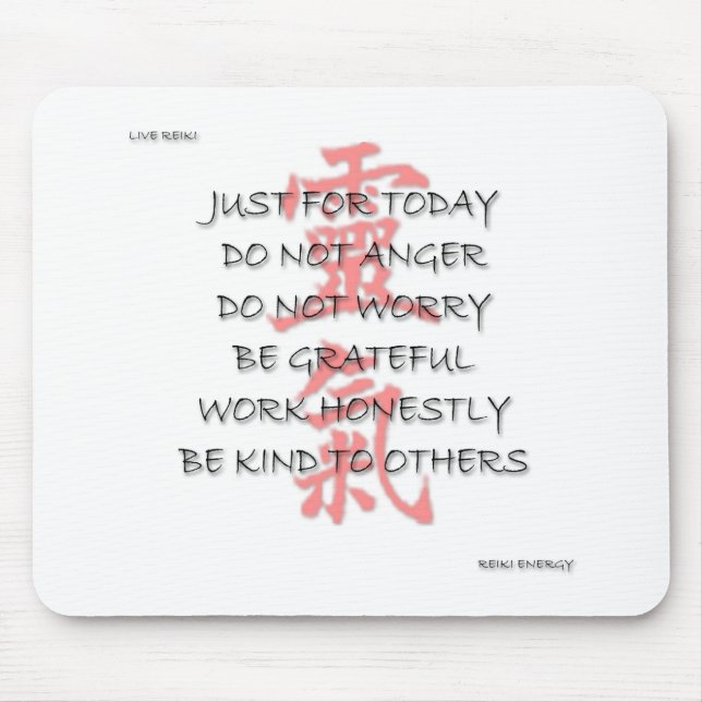 REIKI PRICIPLES IN ENGLISH AT YOUR FINGERTIPS!!! MOUSE PAD (Front)