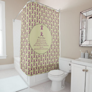 Reiki Principles And Symbol In Purple    Shower Curtain