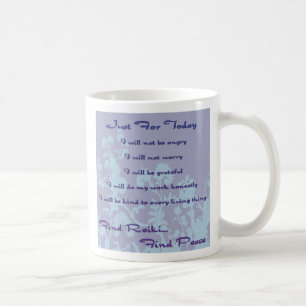 Reiki Principles Blue Coffee Mug