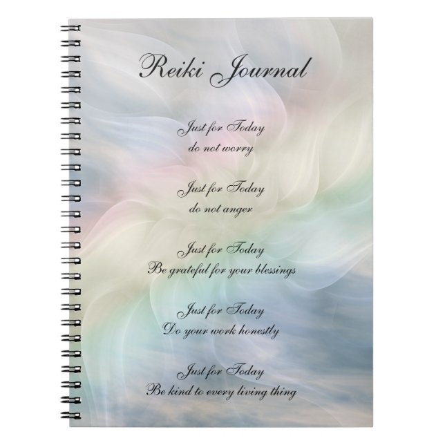Reiki Principles design Notebook (Front)