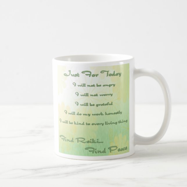 Reiki Principles floral Coffee Mug (Right)