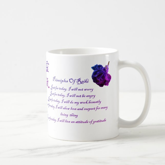 Reiki Principles Just For Today Colours Coffee Mug (Right)