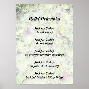 Reiki Principles Poster