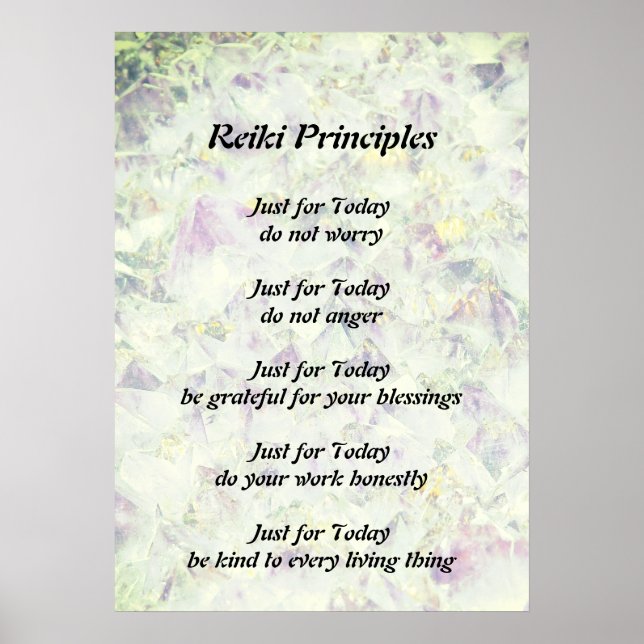 Reiki Principles Poster (Front)