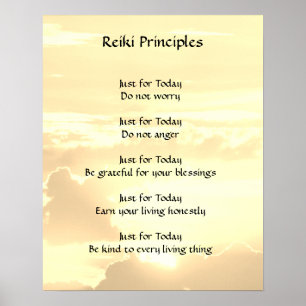 Reiki Principles Poster