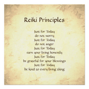 Reiki Principles Poster