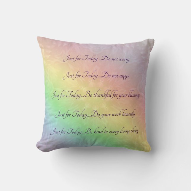 Reiki Principles Rainbow Mandala design Cushion (Front)